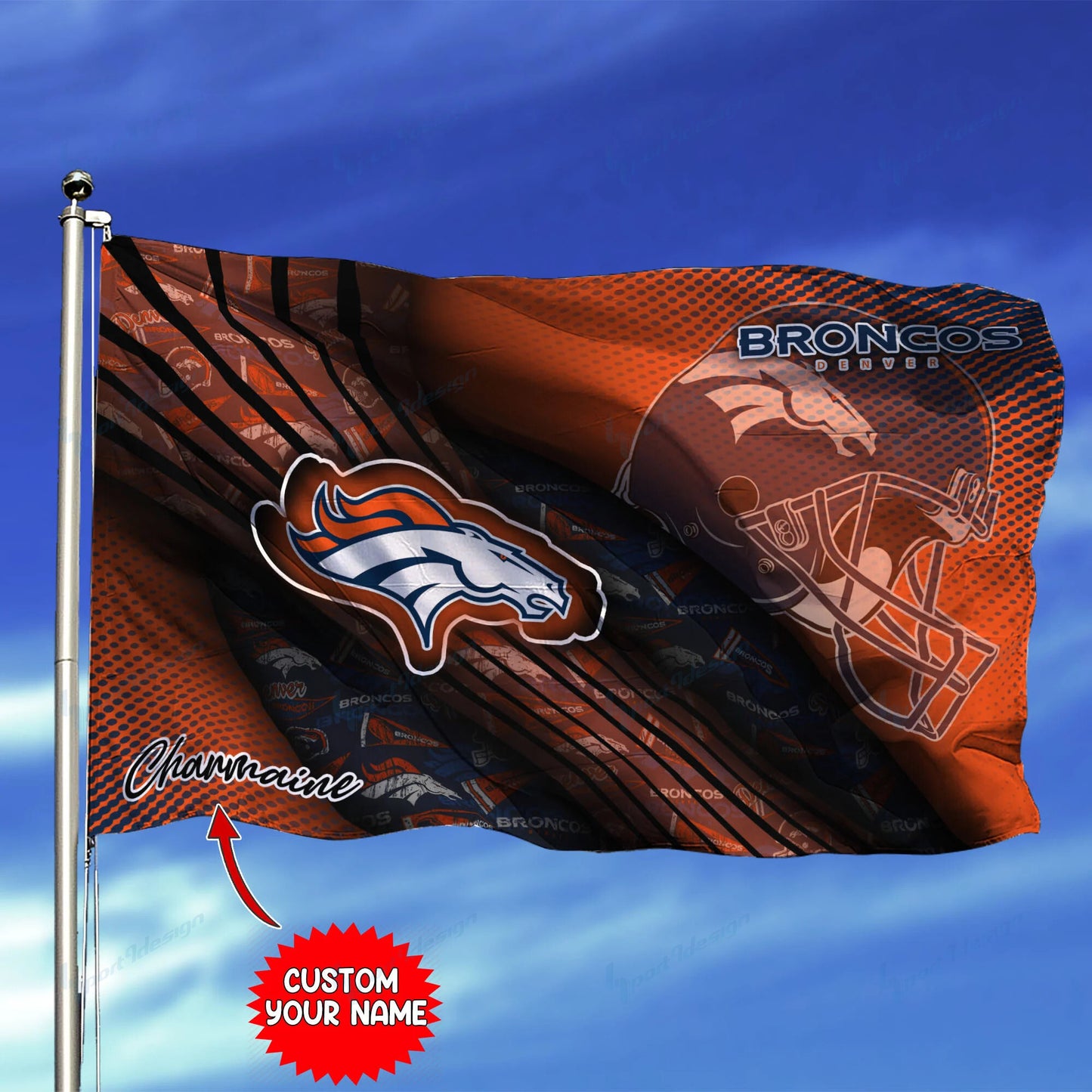 Denver Broncos Personalized Flag 215
