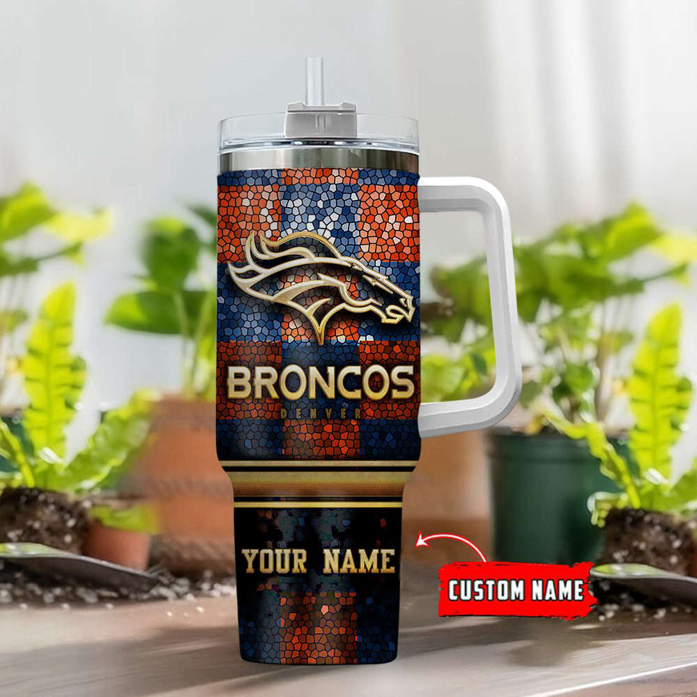 Denver Broncos Personalized Limited Edition Sport Fan Gift 40oz Tumbler AZC40OZT088