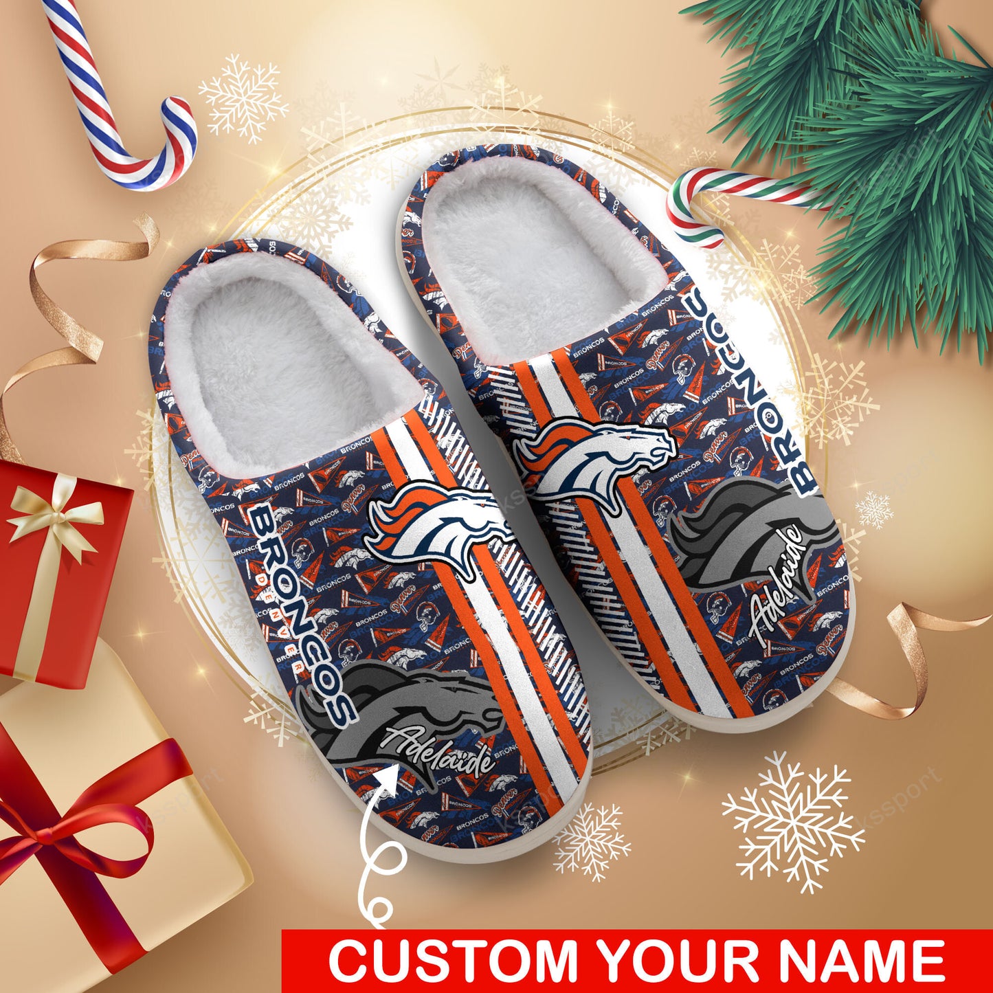 Denver Broncos Personalized Slipper BG67