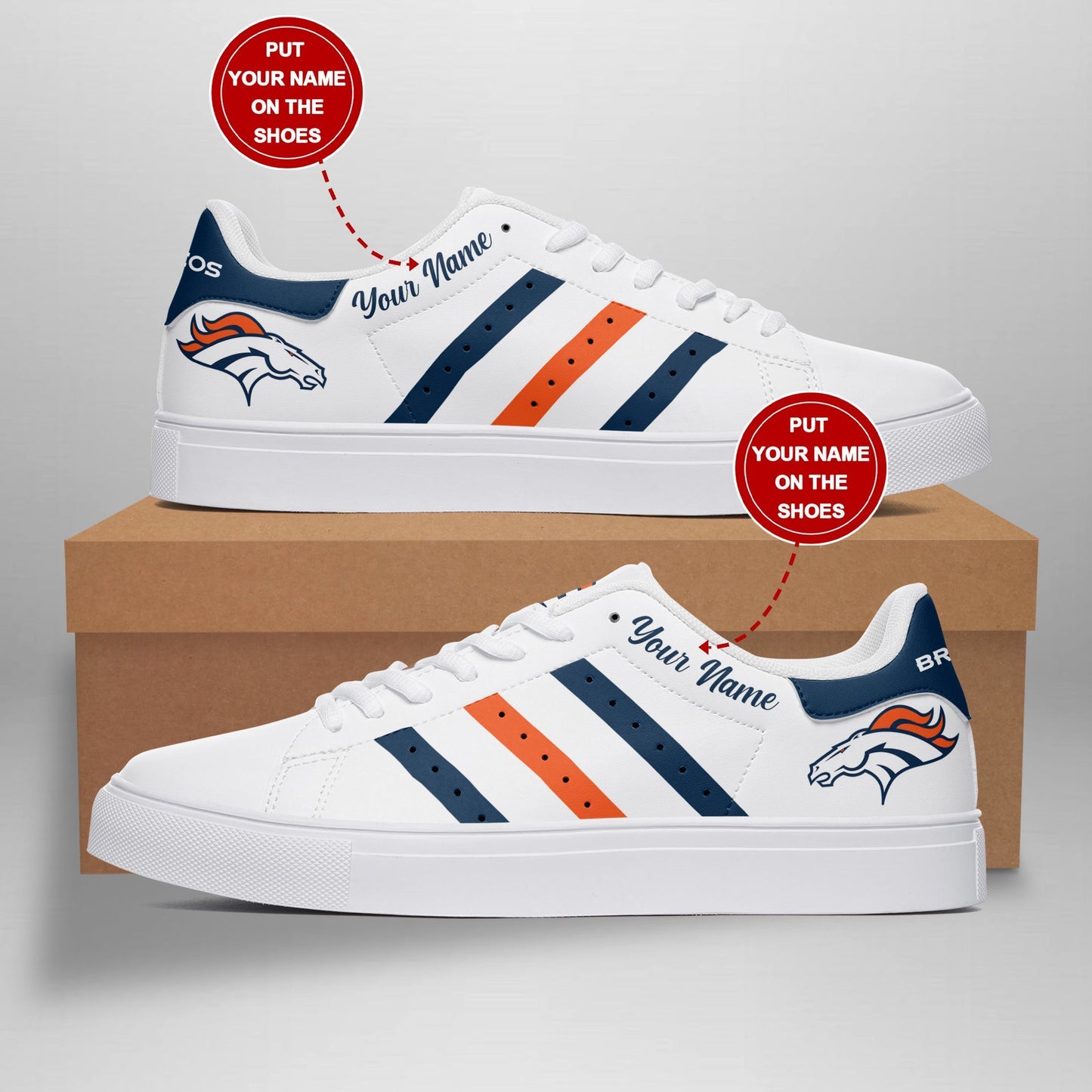Denver Broncos Personalized SS Custom Sneakers 045