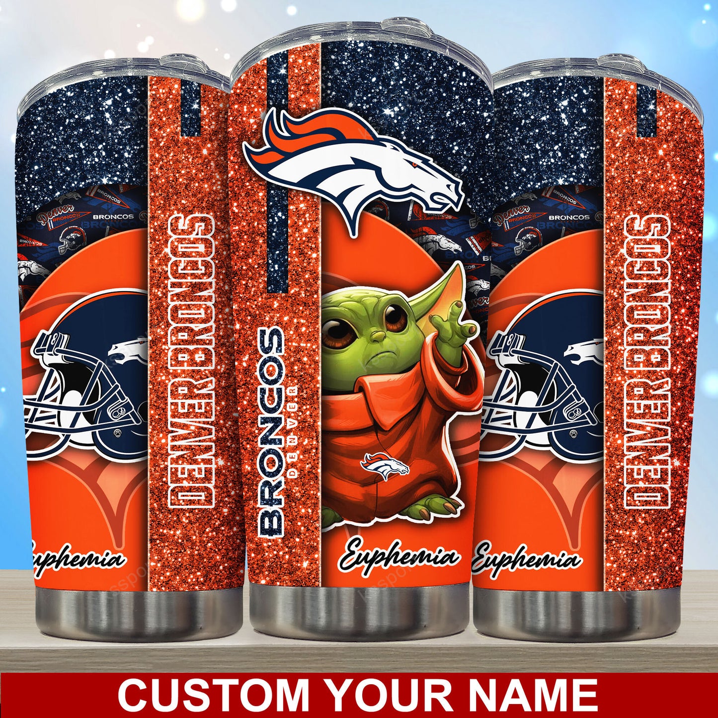 Denver Broncos Personalized Tumbler BG160
