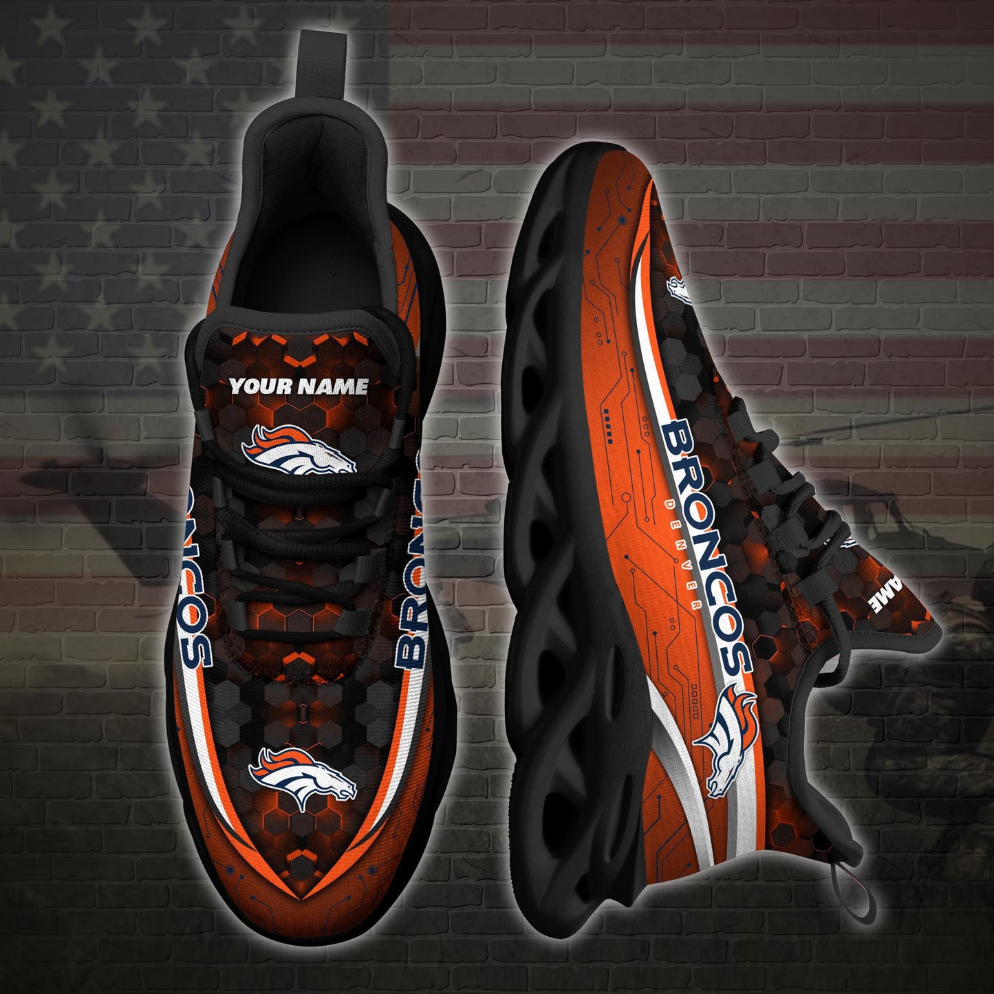 Denver Broncos Personalized Yezy Running Sneakers 92