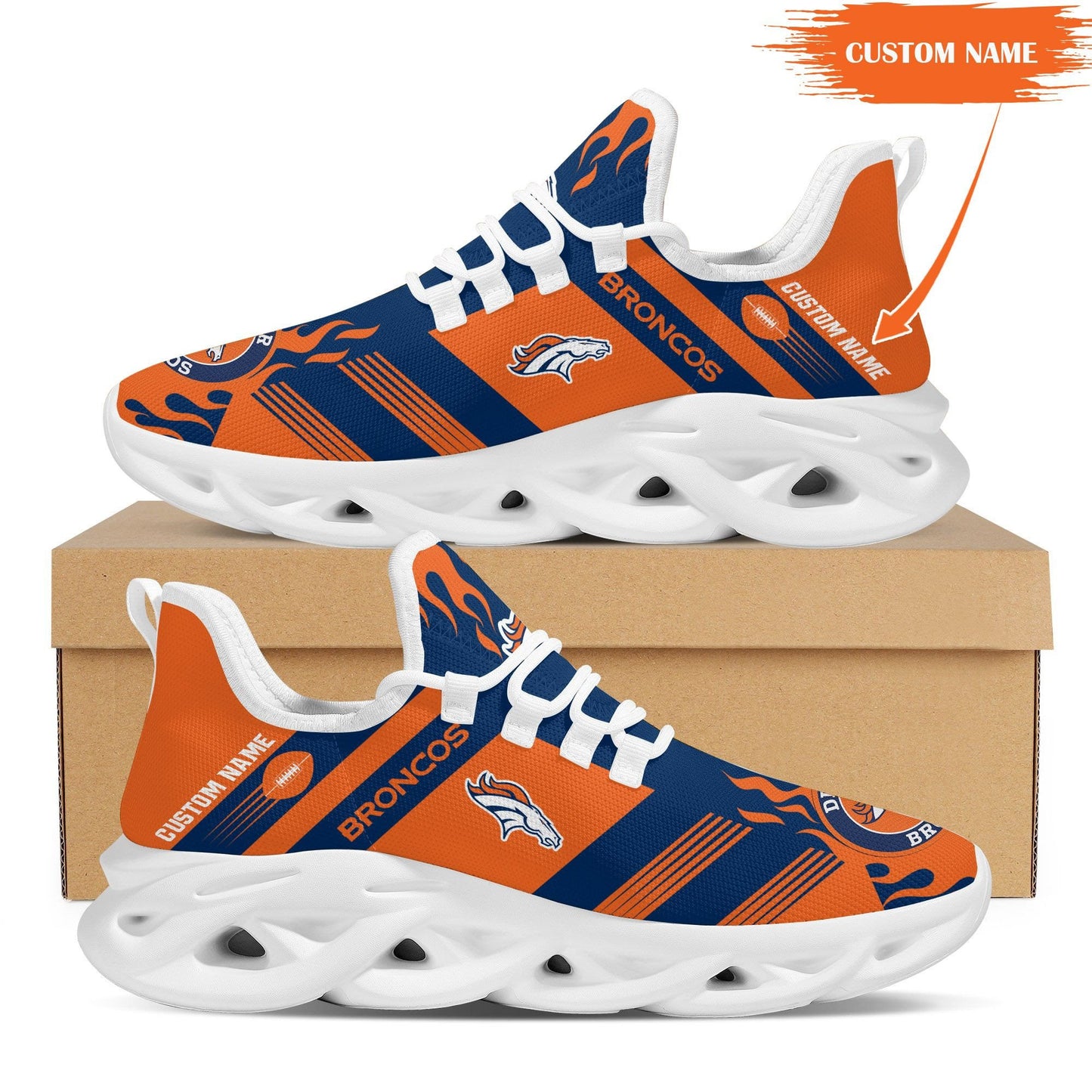 Denver Broncos Personalized Yezy Running Sneakers BB570