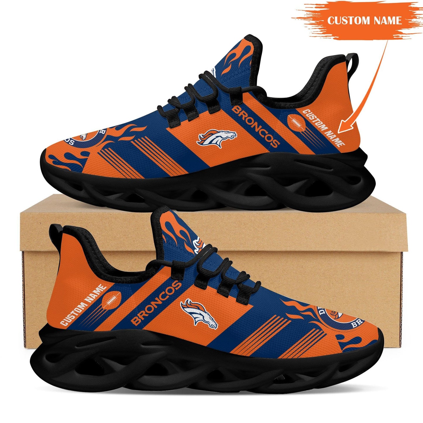 Denver Broncos Personalized Yezy Running Sneakers BB570