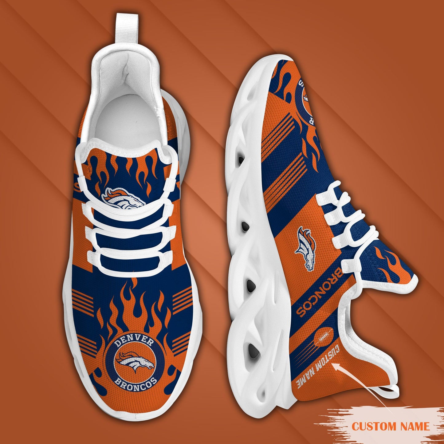 Denver Broncos Personalized Yezy Running Sneakers BB570