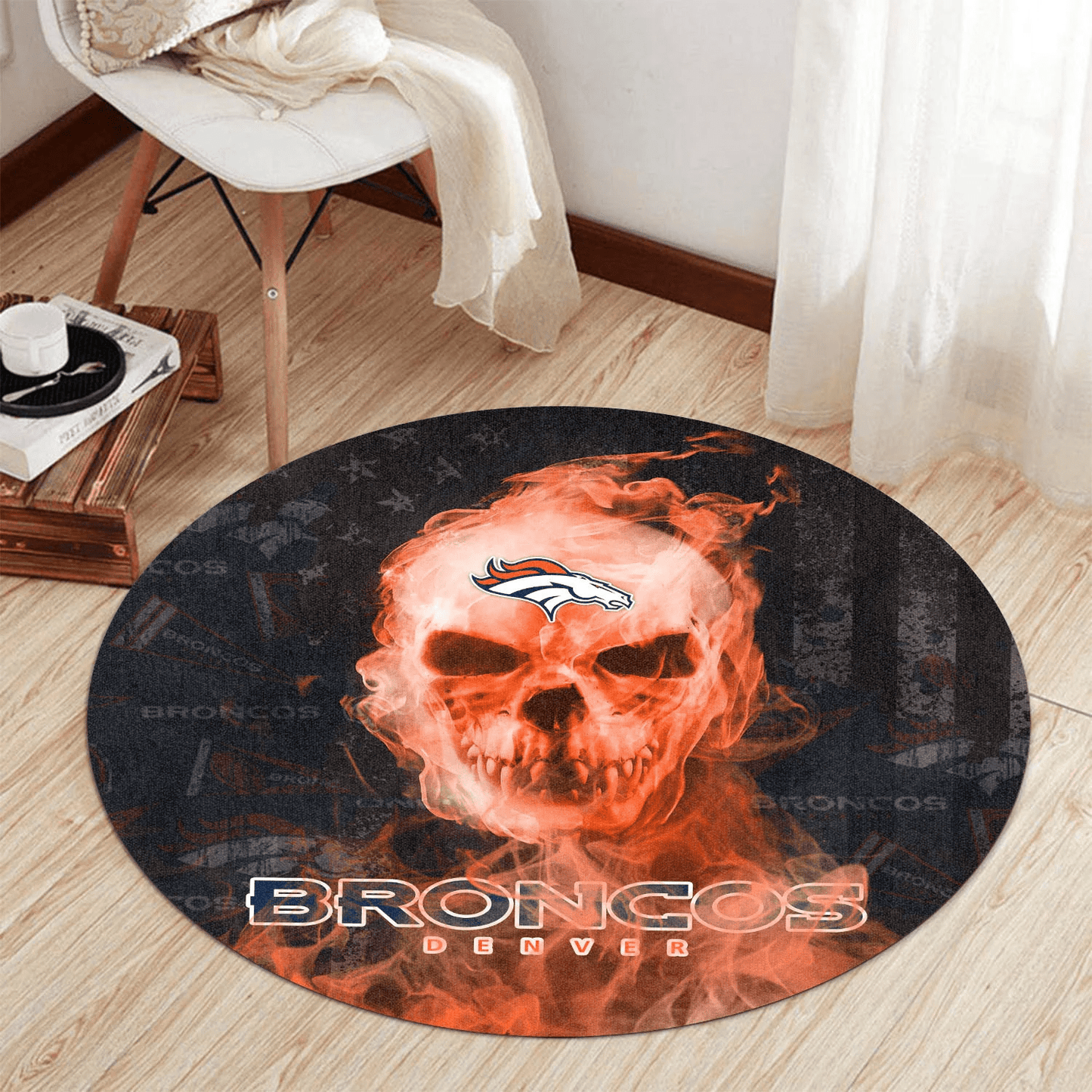 Denver Broncos Round Rug 199