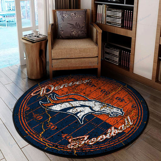 Denver Broncos Round Rug 63