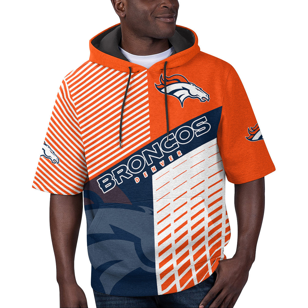Denver Broncos Short Sleeve Hoodie BG77