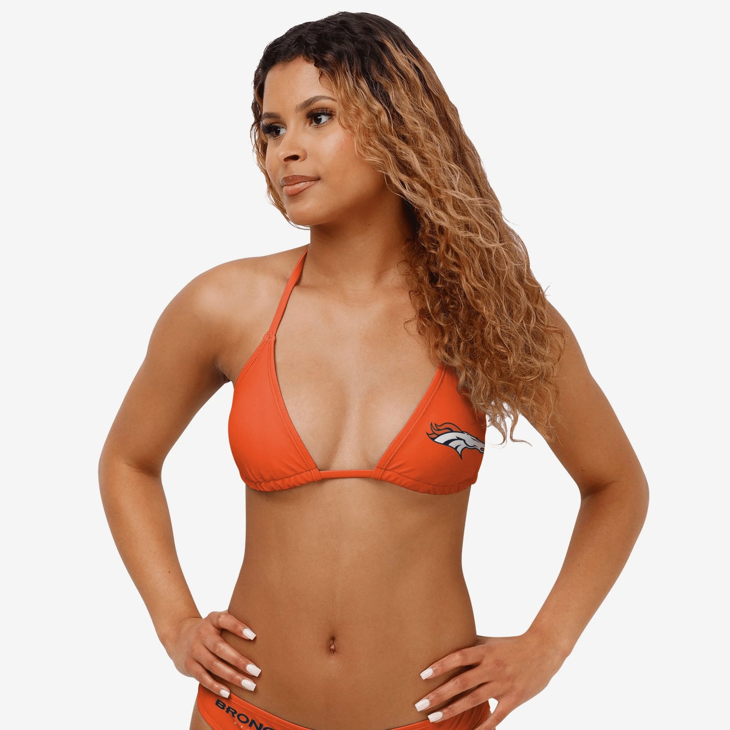 Denver Broncos Womens Solid Logo Bikini