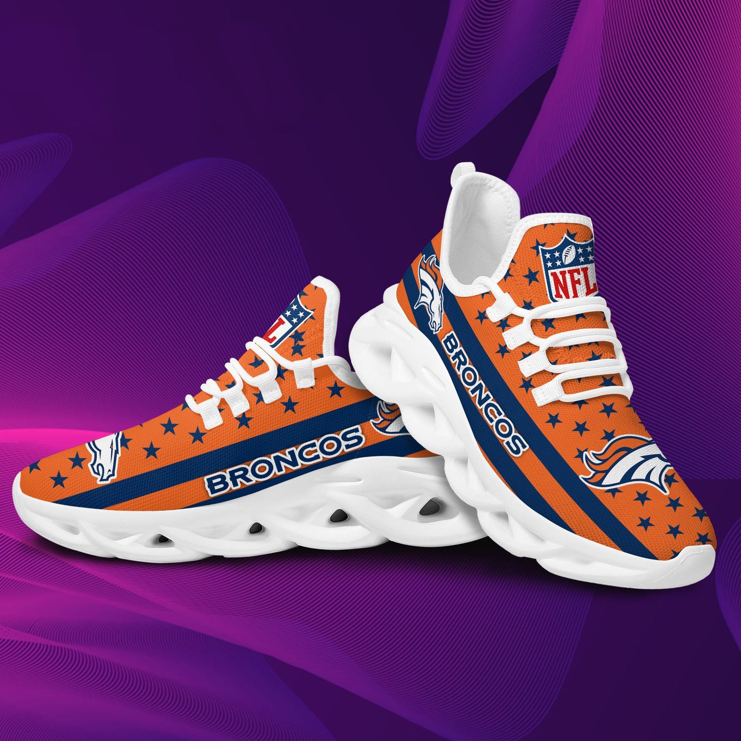 Denver Broncos Yezy Running Sneakers 48