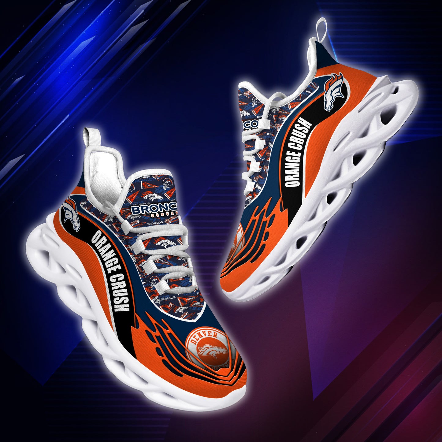 Denver Broncos Yezy Running Sneakers BB193