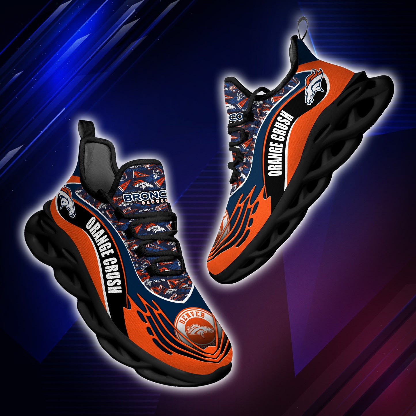 Denver Broncos Yezy Running Sneakers BB193