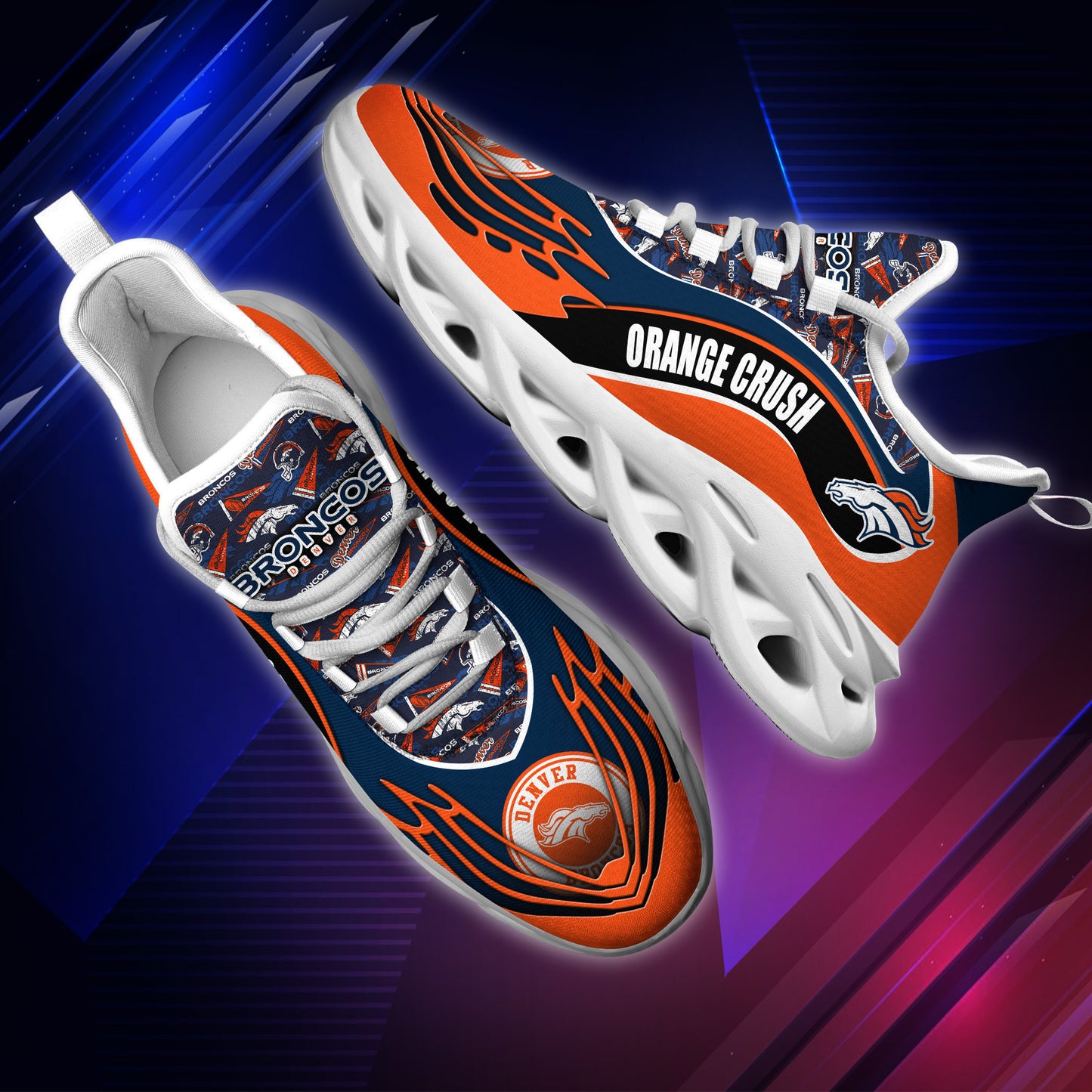 Denver Broncos Yezy Running Sneakers BB193
