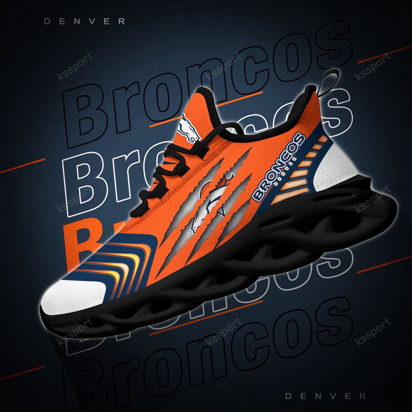 Denver Broncos Yezy Running Sneakers BB431