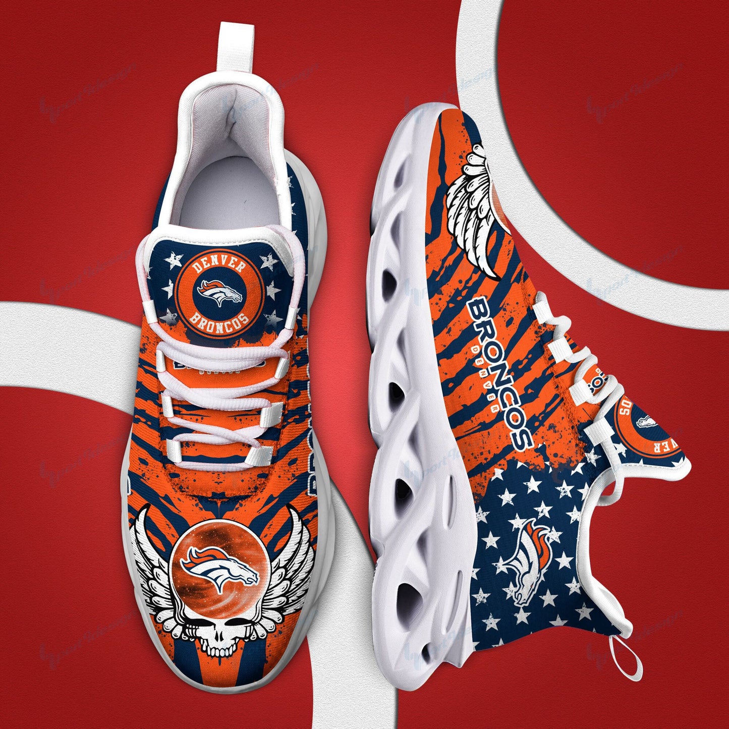 Denver Broncos Yezy Running Sneakers BB777