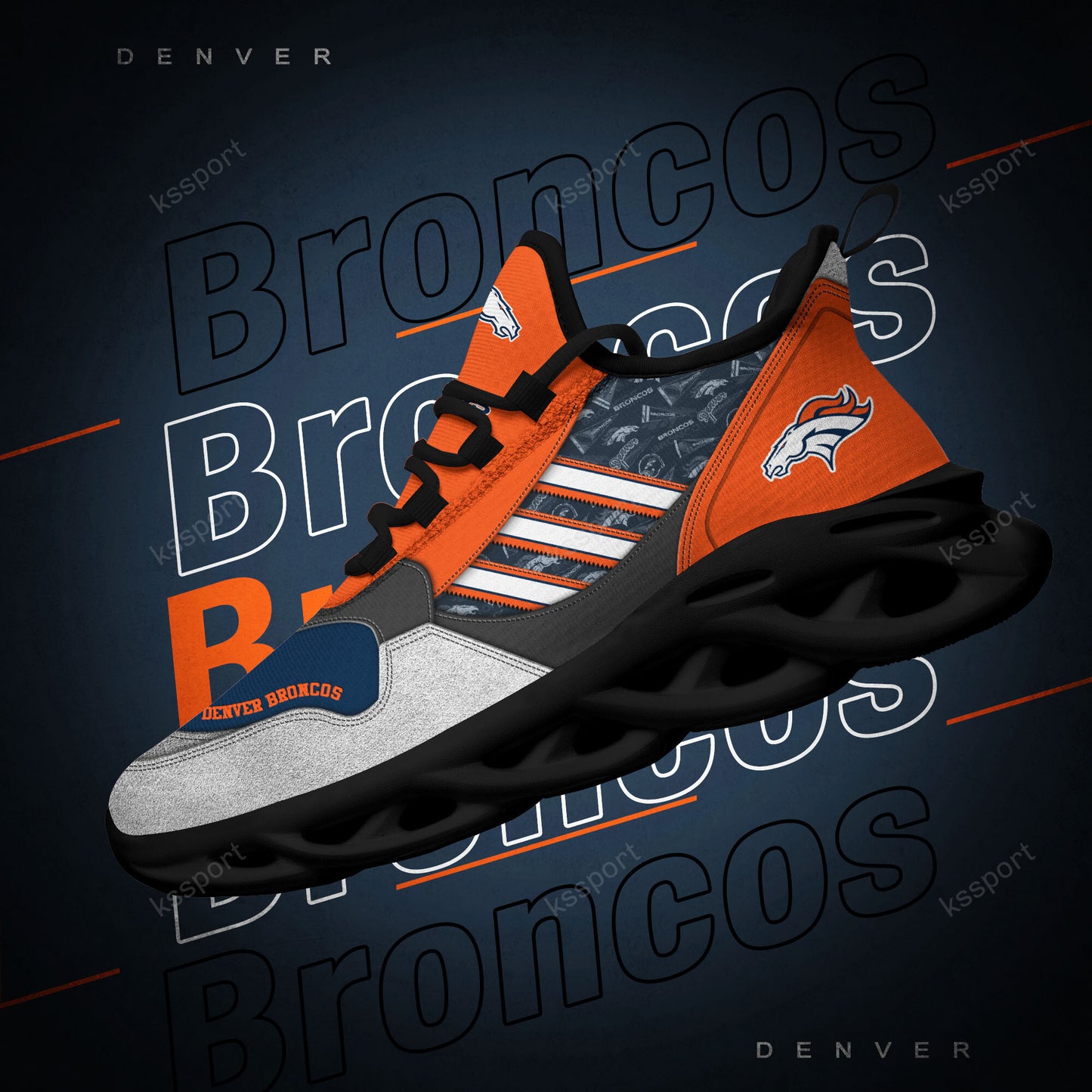 Denver Broncos Yezy Running Sneakers BG733