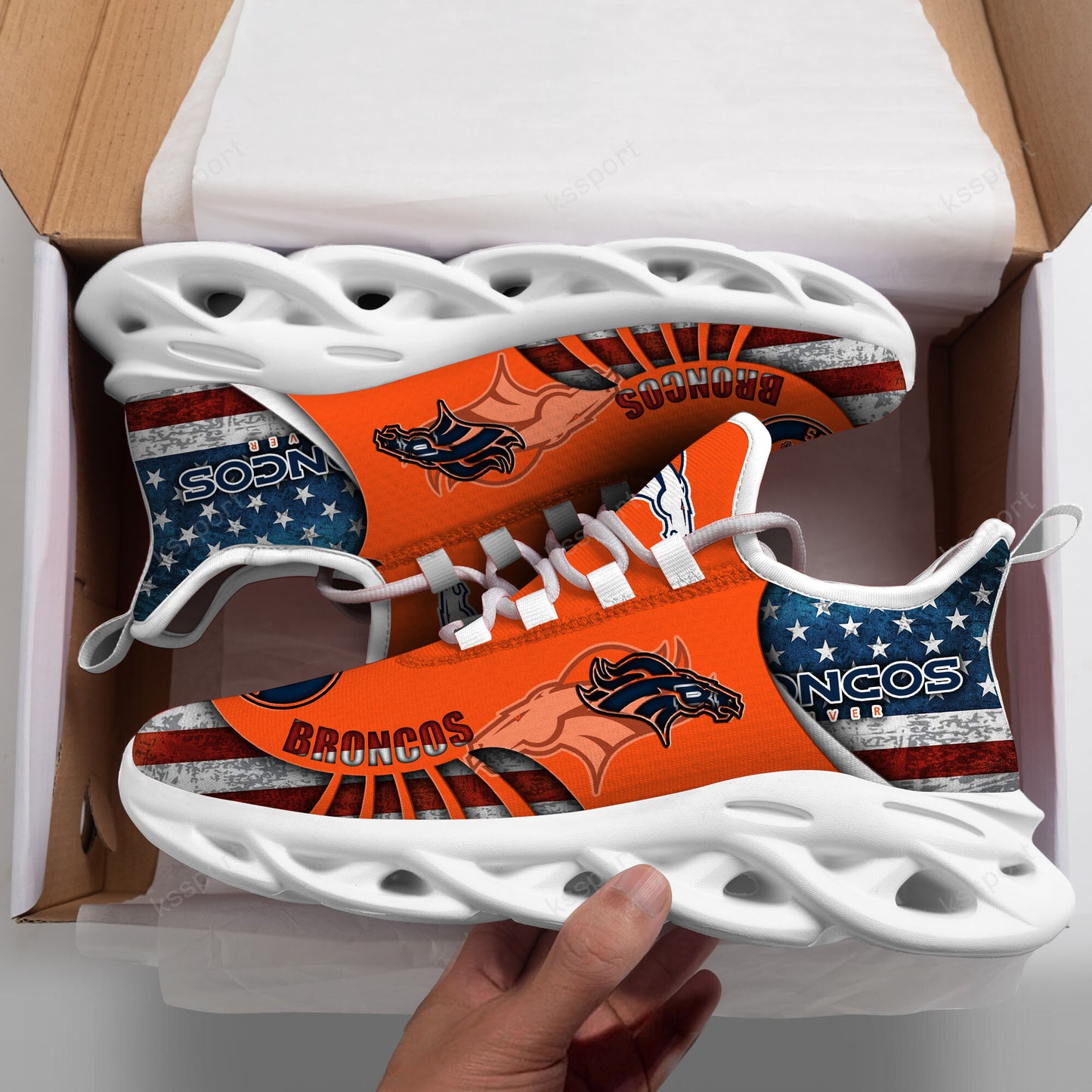 Denver Broncos Yezy Running Sneakers BG813