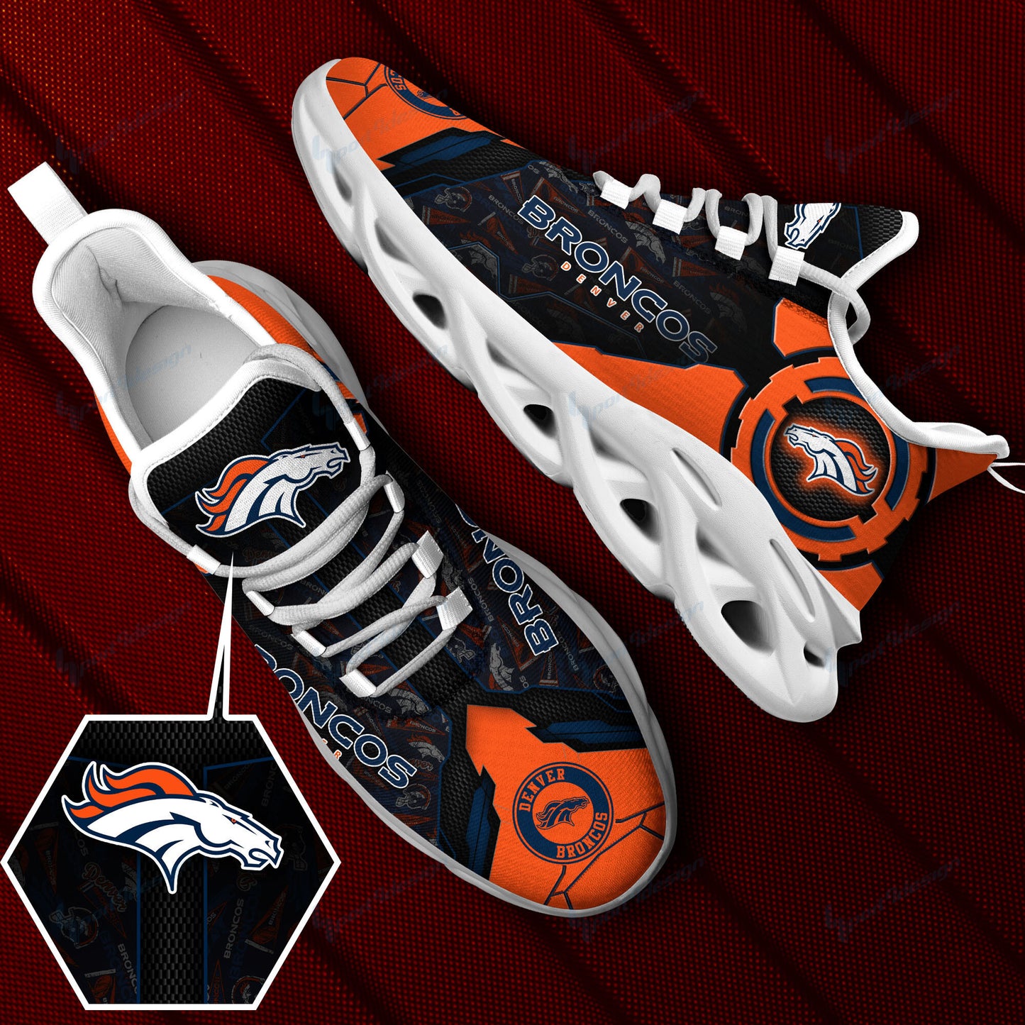 Denver Broncos Yezy Running Sneakers SPD14