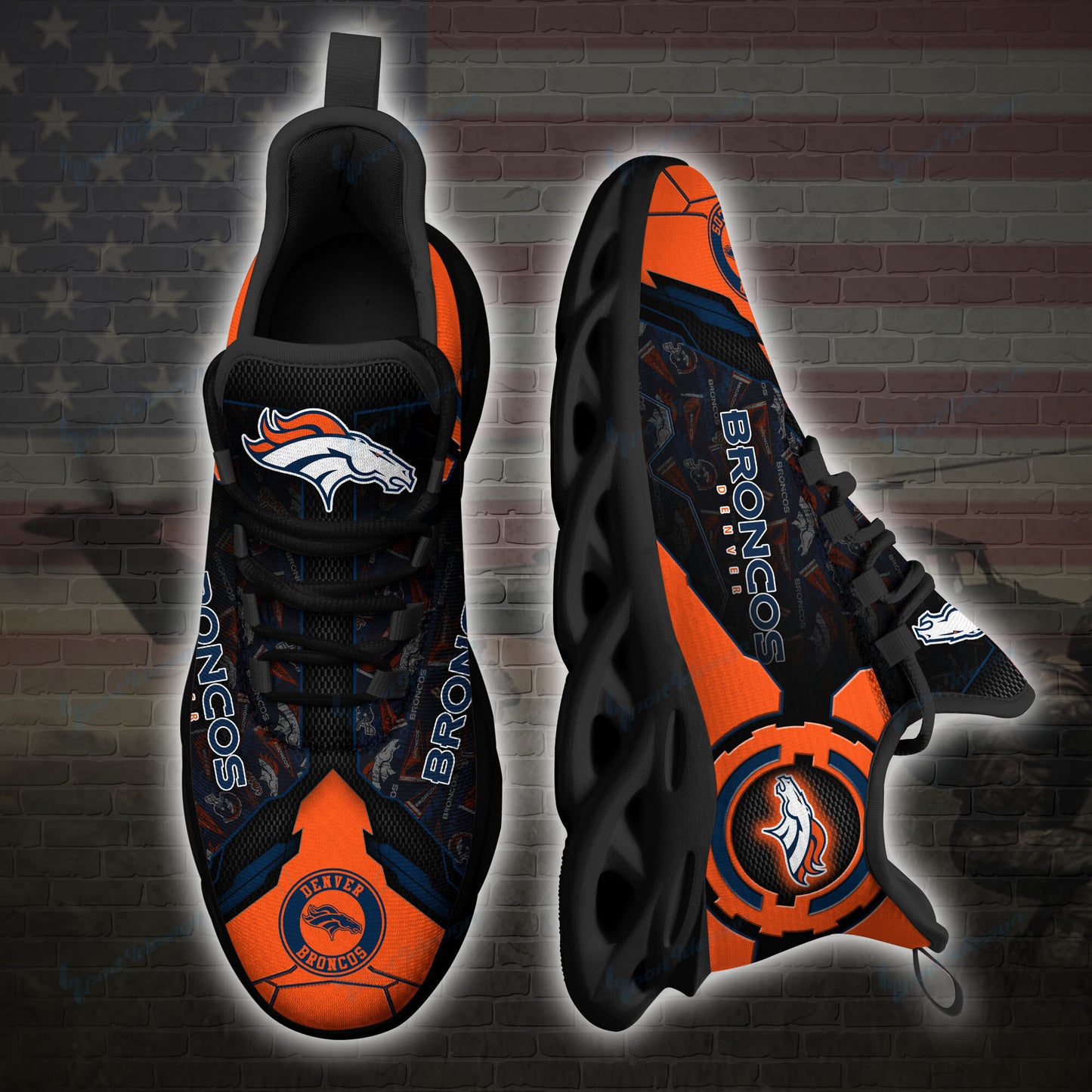 Denver Broncos Yezy Running Sneakers SPD14
