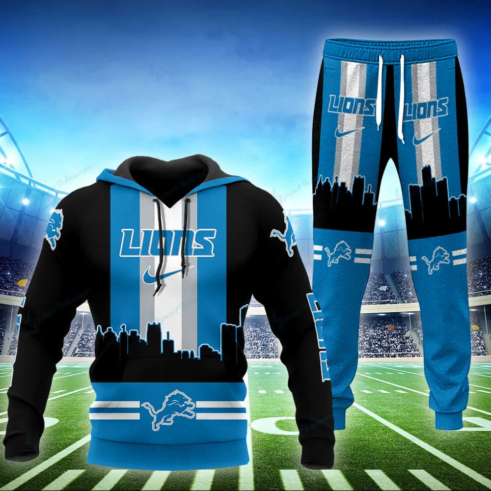 Detroit Lions Hoodie and Jogger Set BG847