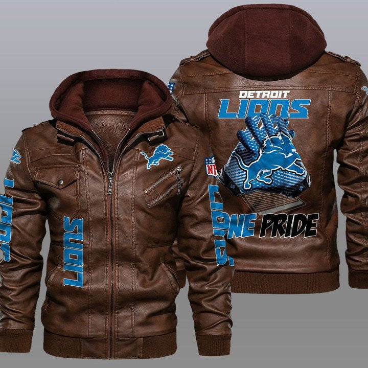 Detroit Lions Leather Jacket 11