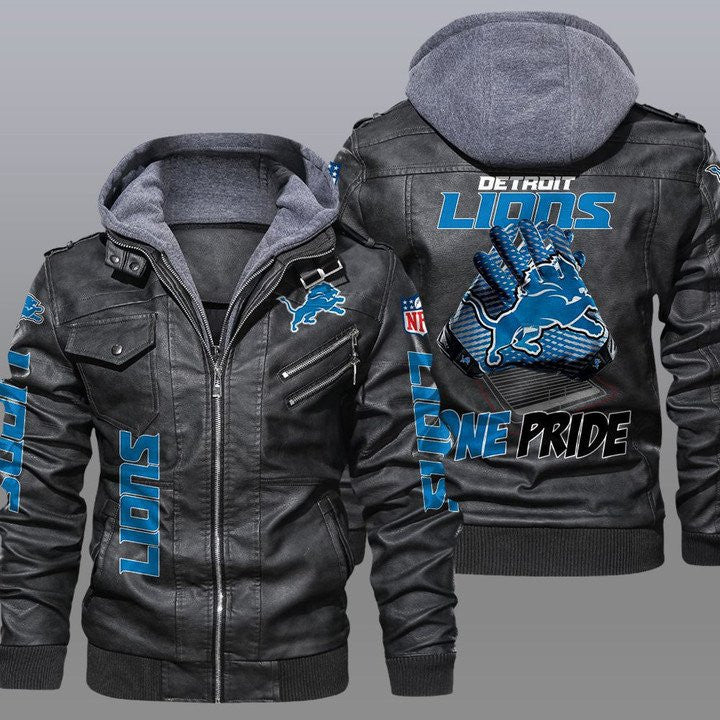 Detroit Lions Leather Jacket 11
