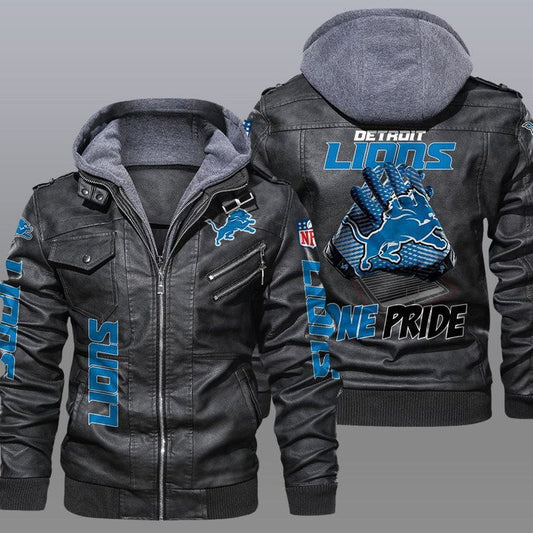Detroit Lions Leather Jacket 11