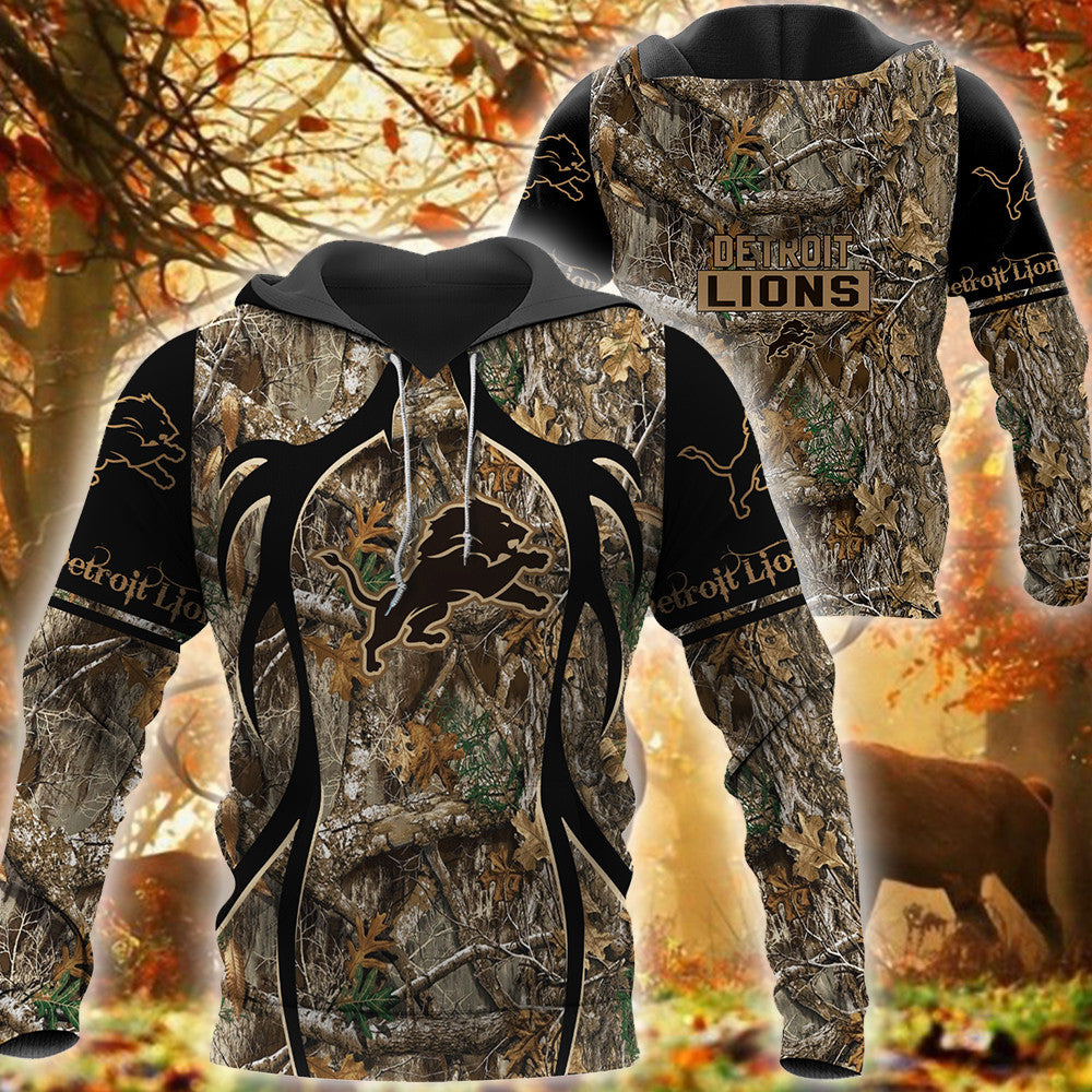 Detroit Lions Limited Edition All Over Print Hoodie Sweatshirt Zip Hoodie T shirt Unisex 891