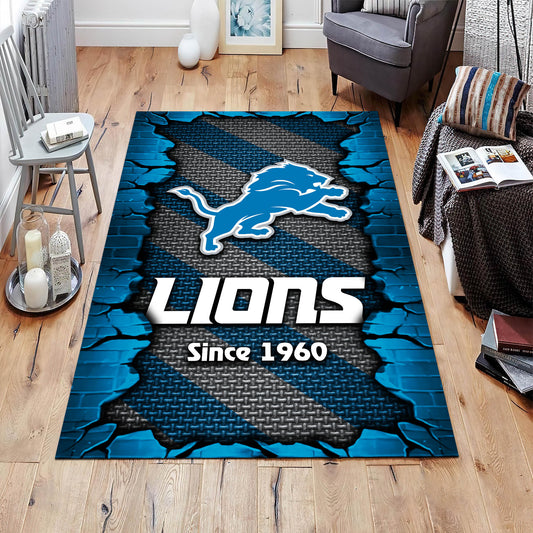 Detroit Lions Rectangle Rug BGRERUG132