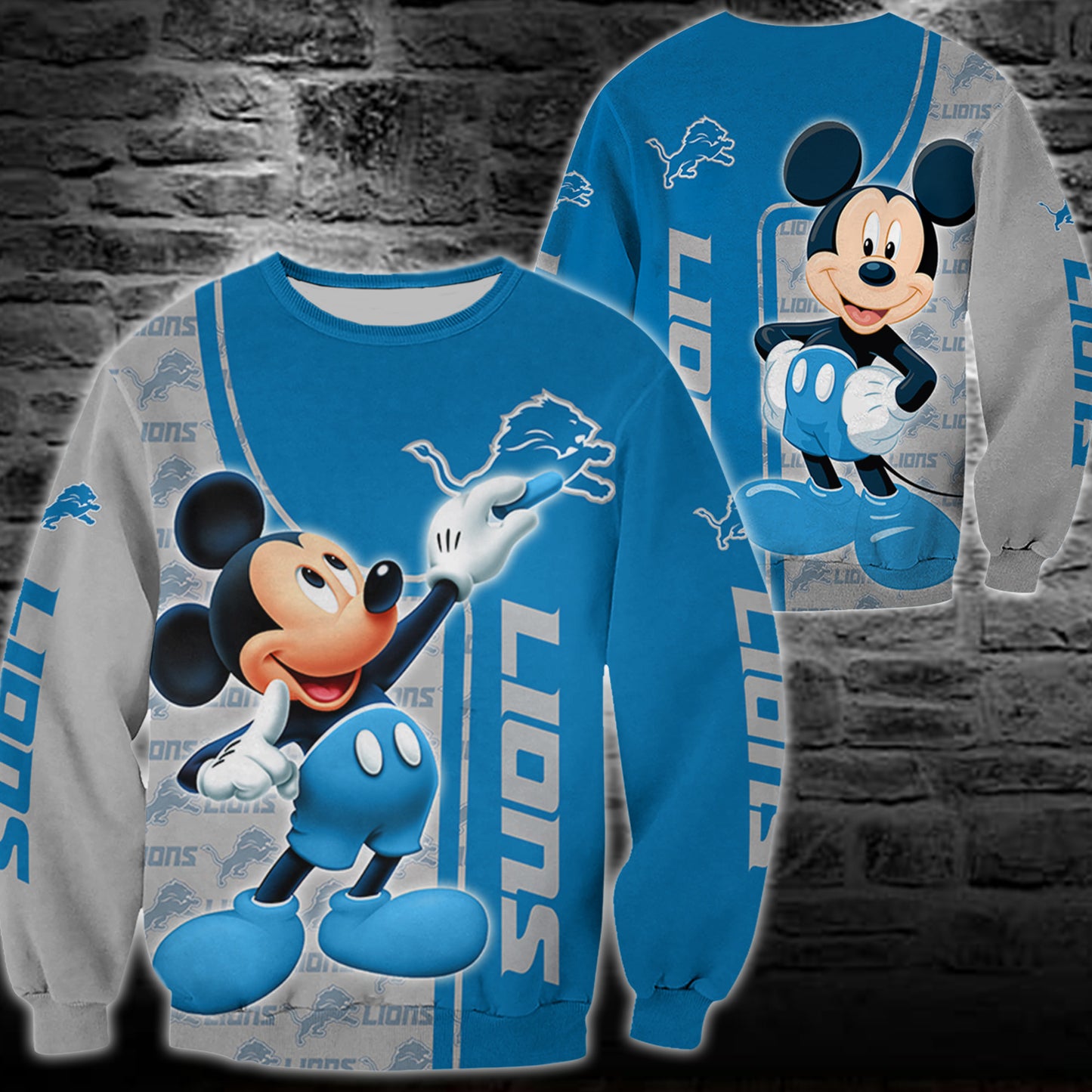 Detroit Lions Mickey All Over Printed 129