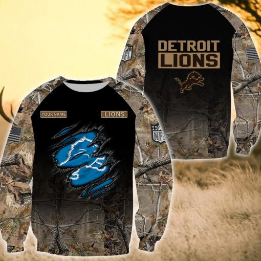 Detroit Lions Personalized All Over Printed 398