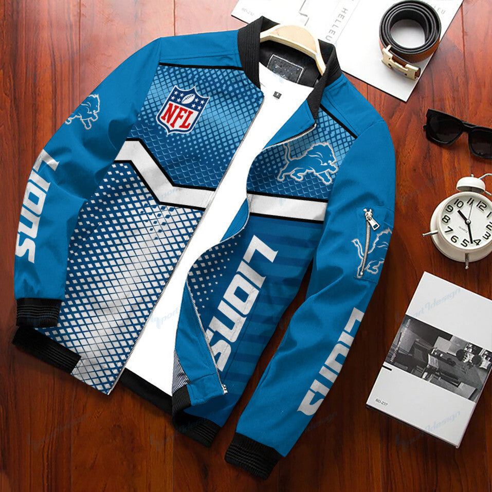 Detroit Lions Personalized Bomber Jacket BG379