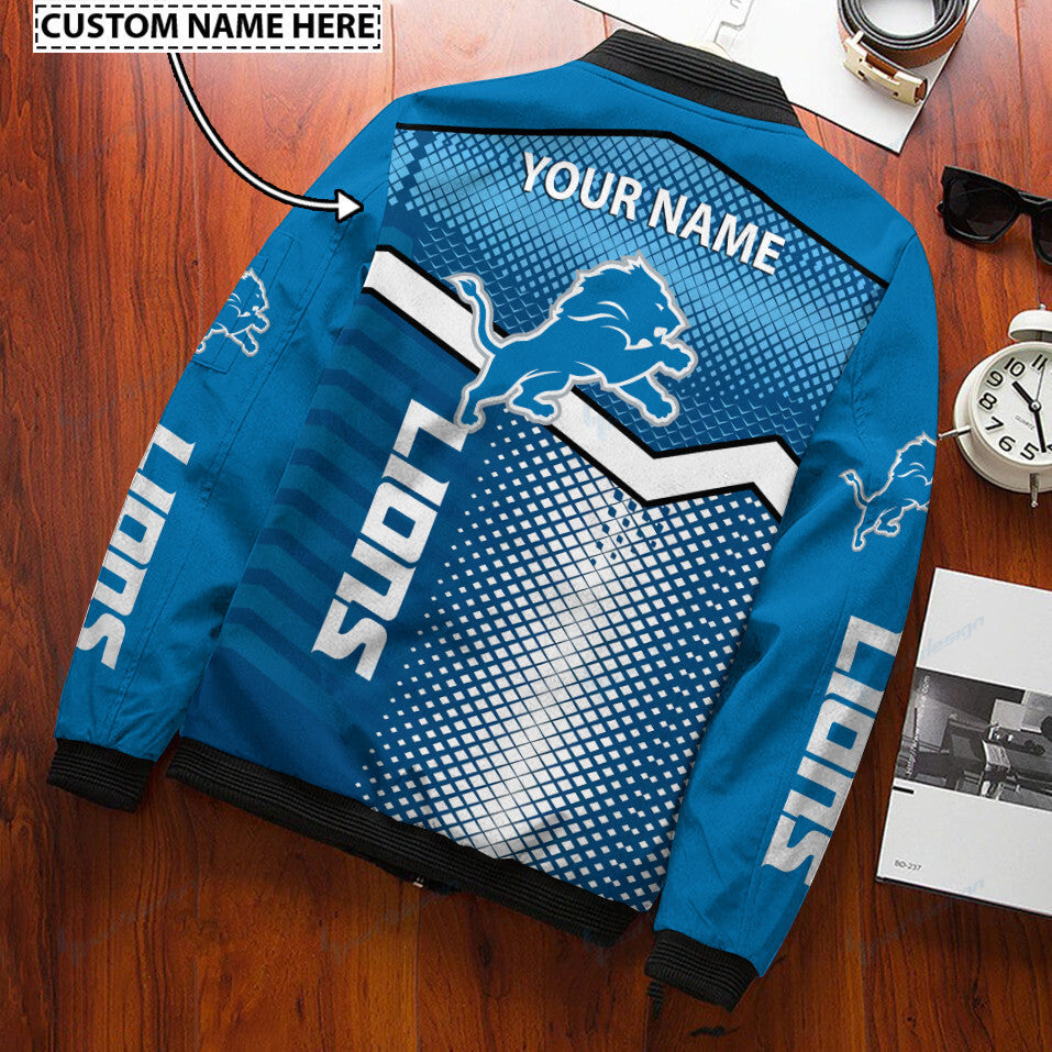 Detroit Lions Personalized Bomber Jacket BG379