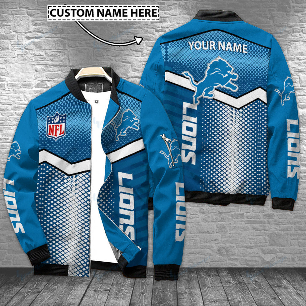 Detroit Lions Personalized Bomber Jacket BG379