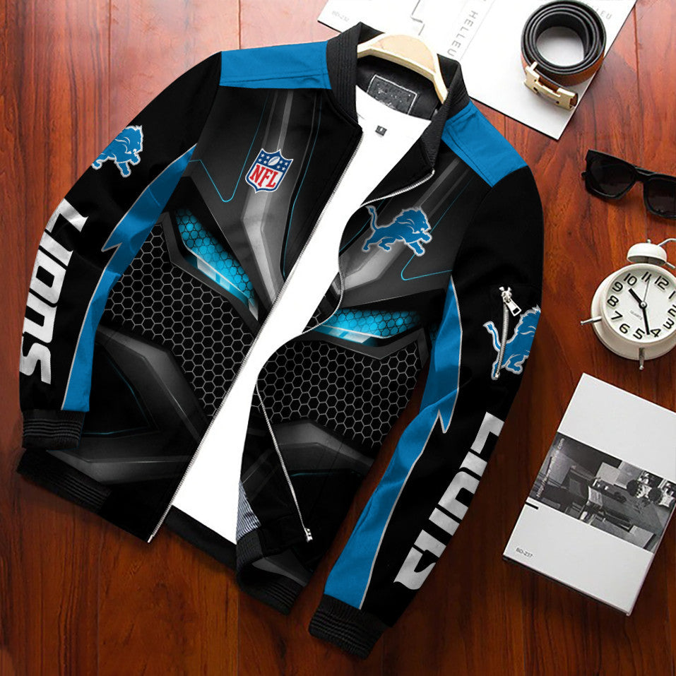 Detroit Lions Personalized Bomber Jacket BG533