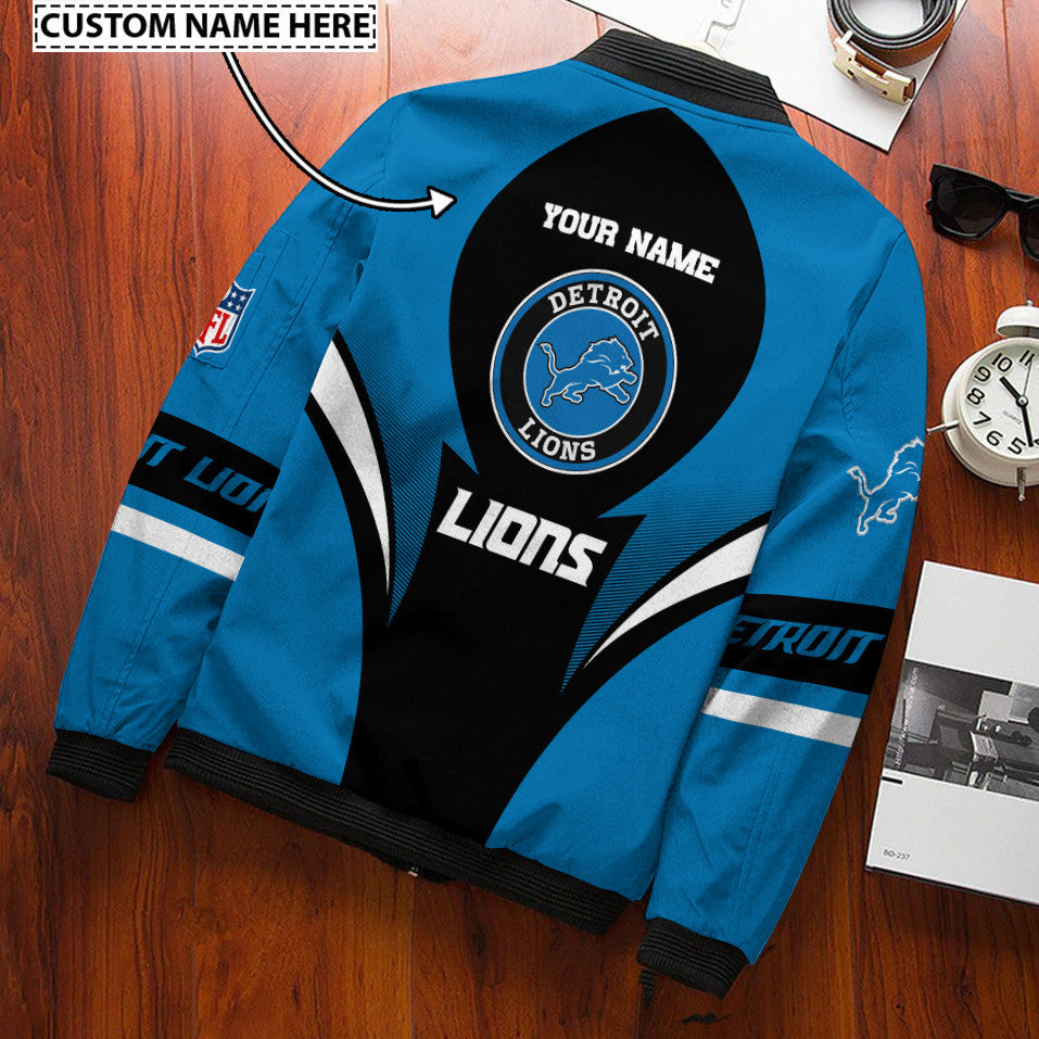 Detroit Lions Personalized Bomber Jacket BG540