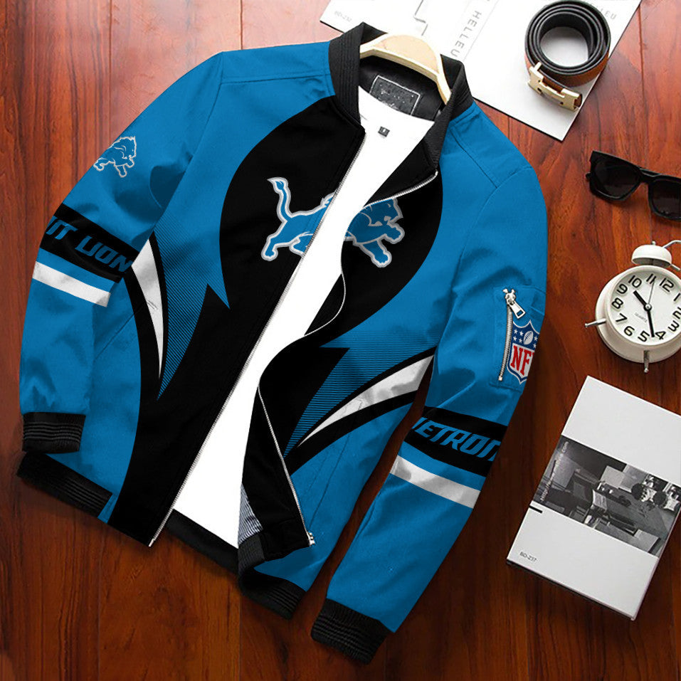 Detroit Lions Personalized Bomber Jacket BG540