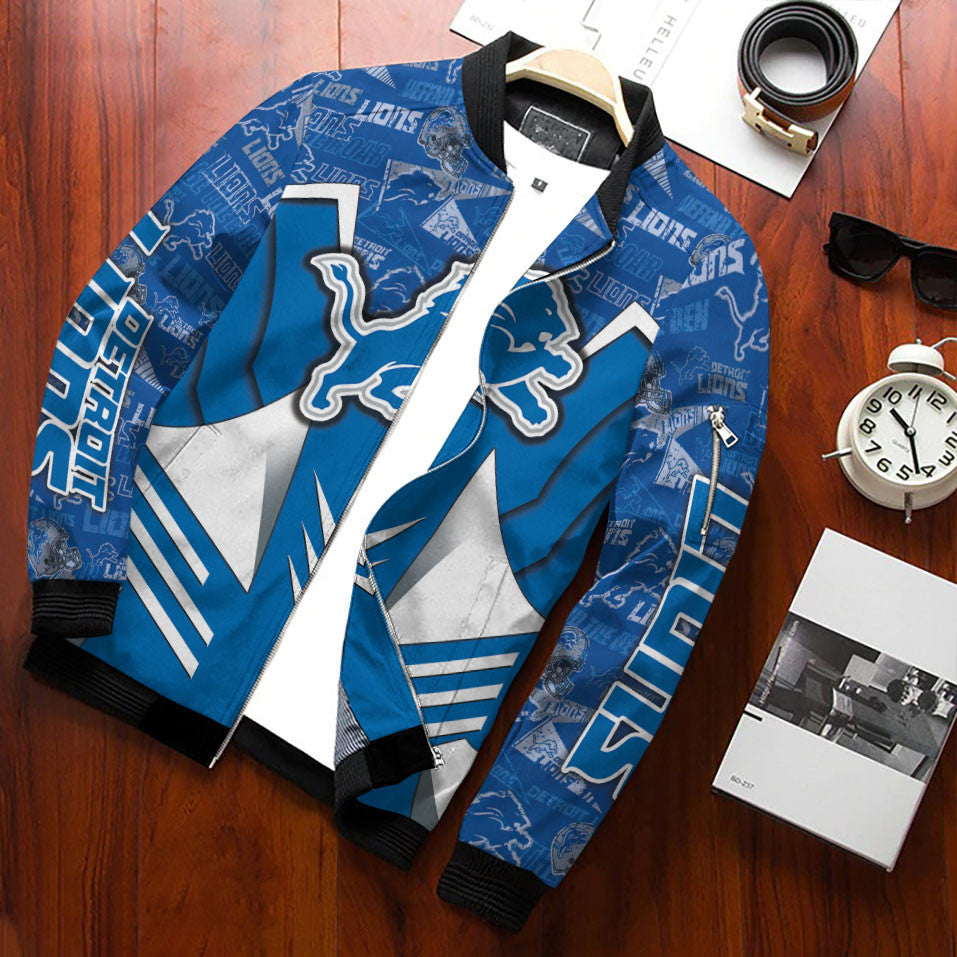 Detroit Lions Personalized Bomber Jacket BG595