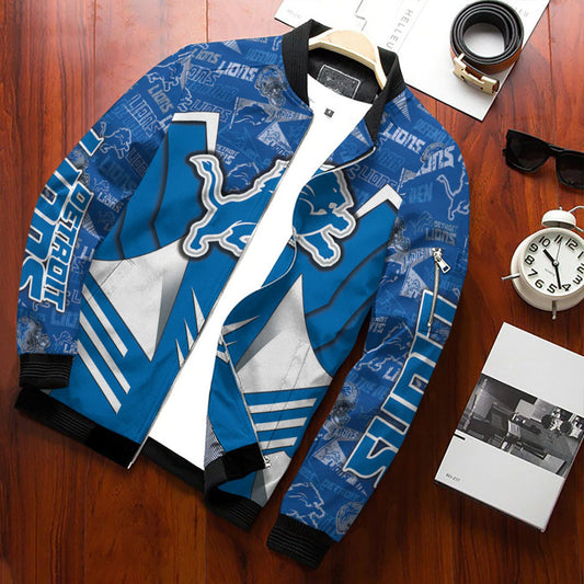 Detroit Lions Personalized Bomber Jacket BG595