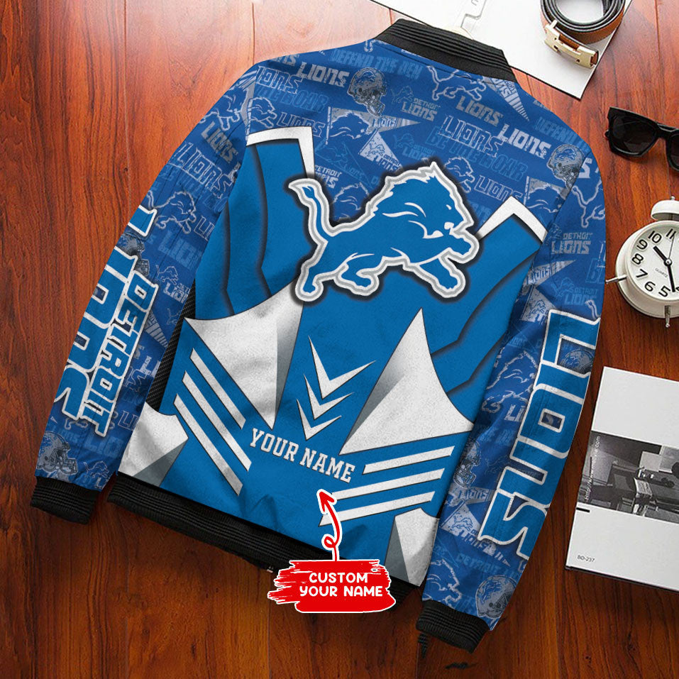Detroit Lions Personalized Bomber Jacket BG595