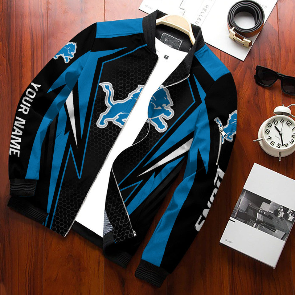 Detroit Lions Personalized Bomber Jacket BG639