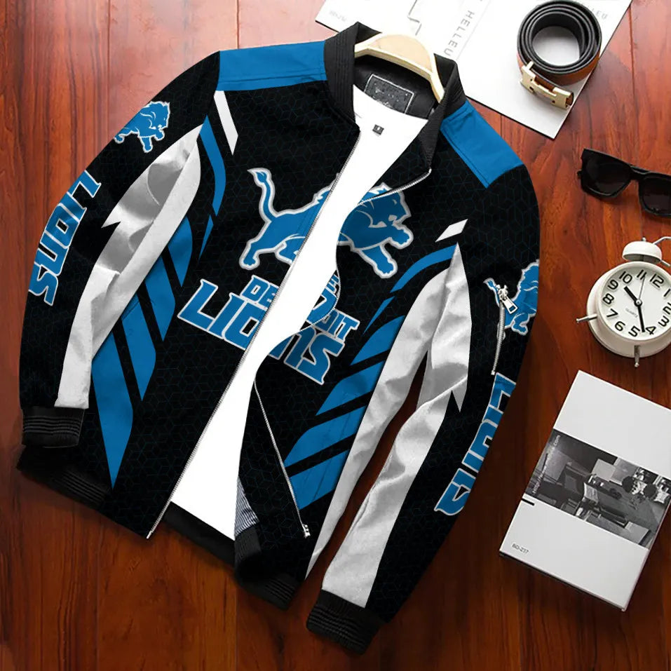 Detroit Lions Personalized Bomber Jacket BG698