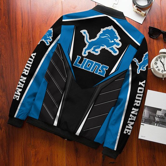Detroit Lions Personalized Bomber Jacket BG736