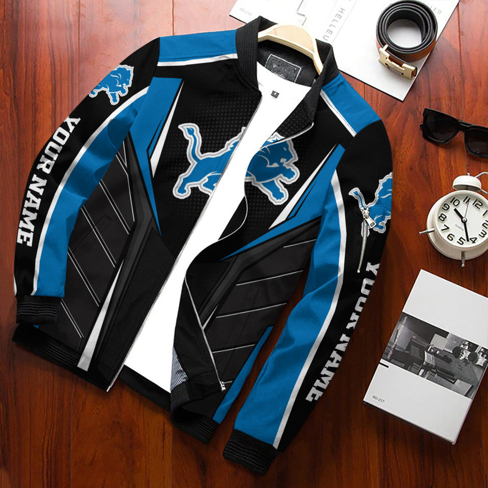 Detroit Lions Personalized Bomber Jacket BG736