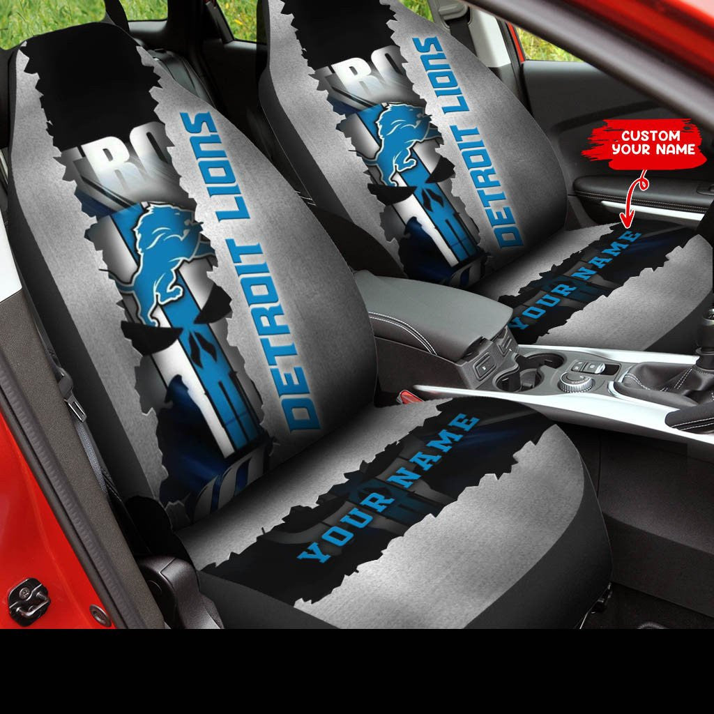 Detroit Lions Personalized Car Seat Covers BG314