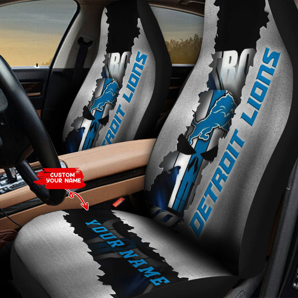 Detroit Lions Personalized Car Seat Covers BG314