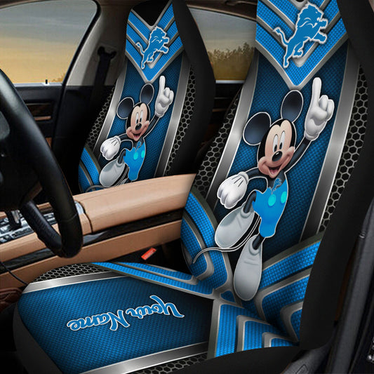 Detroit Lions Personalized Car Seat Covers BG390