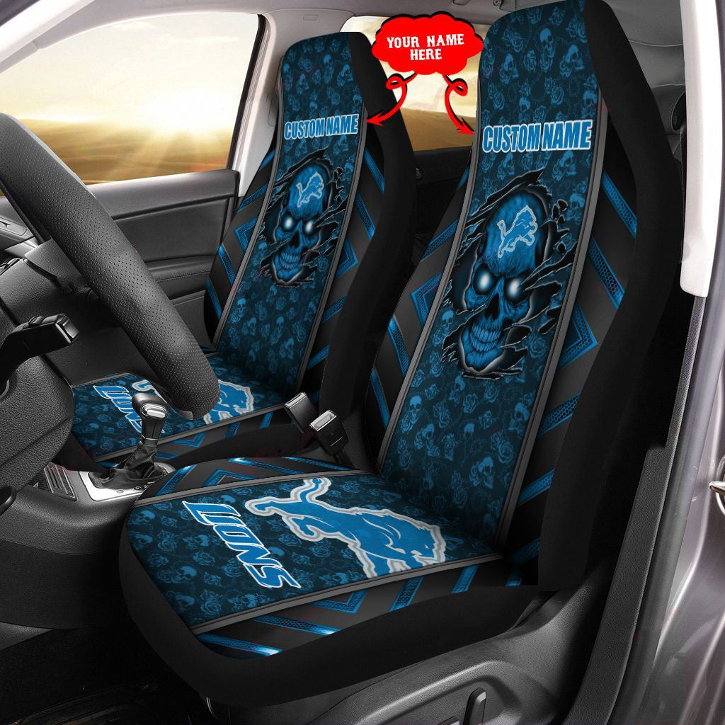 Detroit Lions Personalized Car Seat Covers BG448