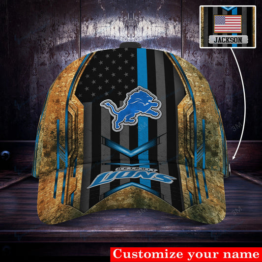 Detroit Lions Personalized Classic Cap BG523