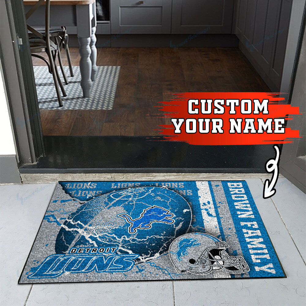 Detroit Lions Personalized Doormat BG11